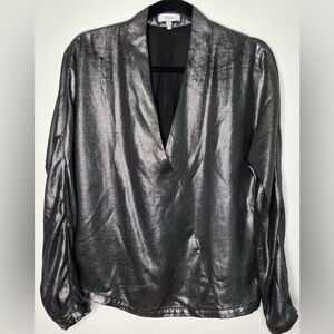Milly Shimmering Silver Blouse